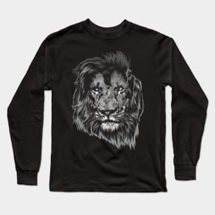 Cool Artwork Lion Design Long Sleeve T-Shirt